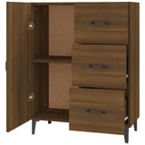 Brown oak sideboard 69.5x34x90 cm engineered wood