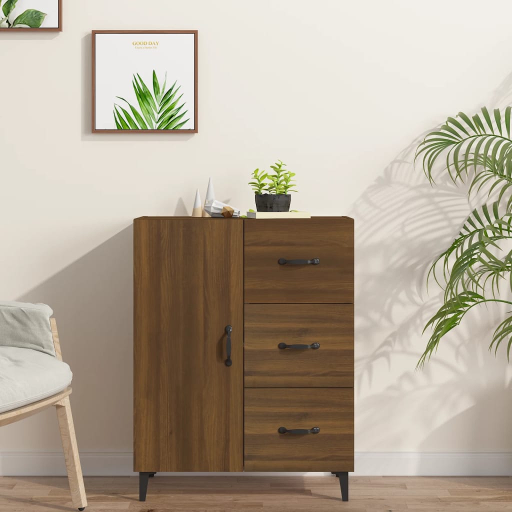 Brown oak sideboard 69.5x34x90 cm engineered wood