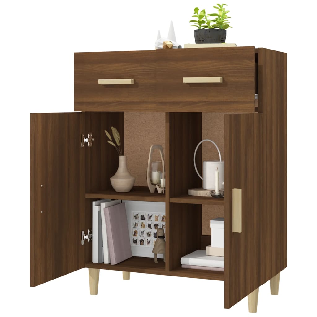 Buffet Chêne marron 69,5x34x89 cm Bois d'ingénierie