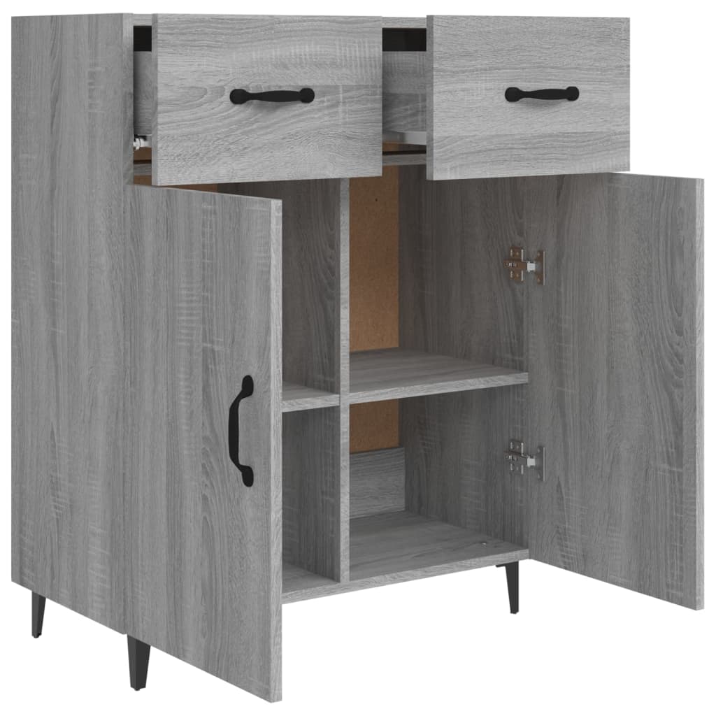 Buffet sonoma gris 69,5x34x90 cm bois d'ingénierie