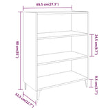 Buffet Sonoma gris 69,5x32,5x90 cm Bois d'ingénierie