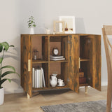 Buffet chêne fumé 90x34x80 cm bois d'ingénierie