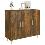 Buffet chêne fumé 90x34x80 cm bois d'ingénierie