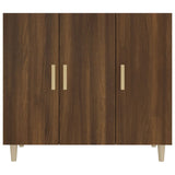 Brown oak sideboard 90x34x80 cm engineered wood