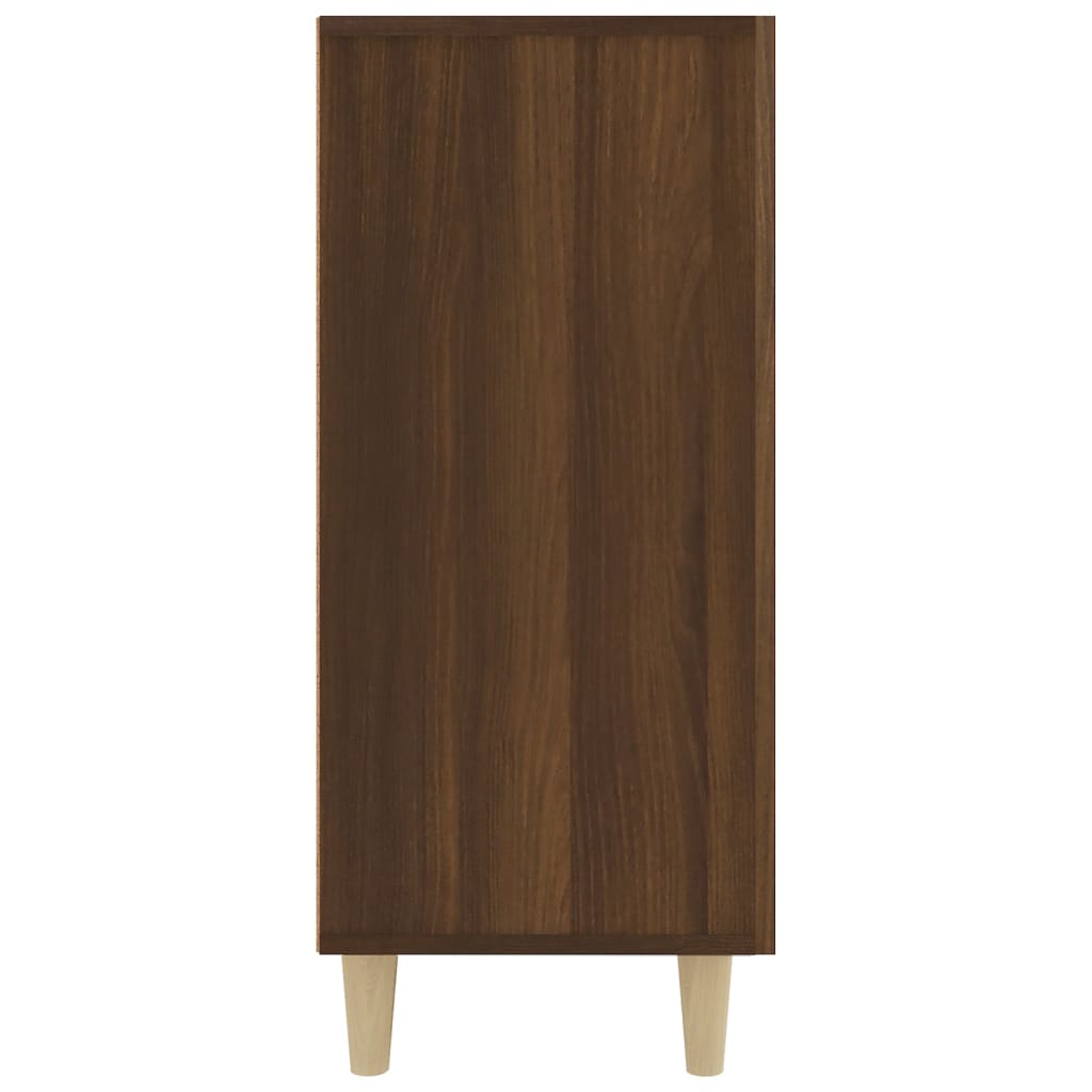 Brown oak sideboard 90x34x80 cm engineered wood