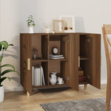 Brown oak sideboard 90x34x80 cm engineered wood