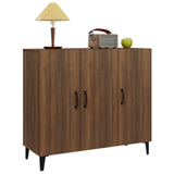 Buffet chêne marron 90x34x80 cm bois d'ingénierie