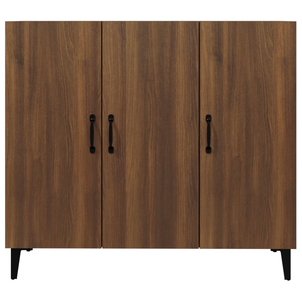 Buffet chêne marron 90x34x80 cm bois d'ingénierie