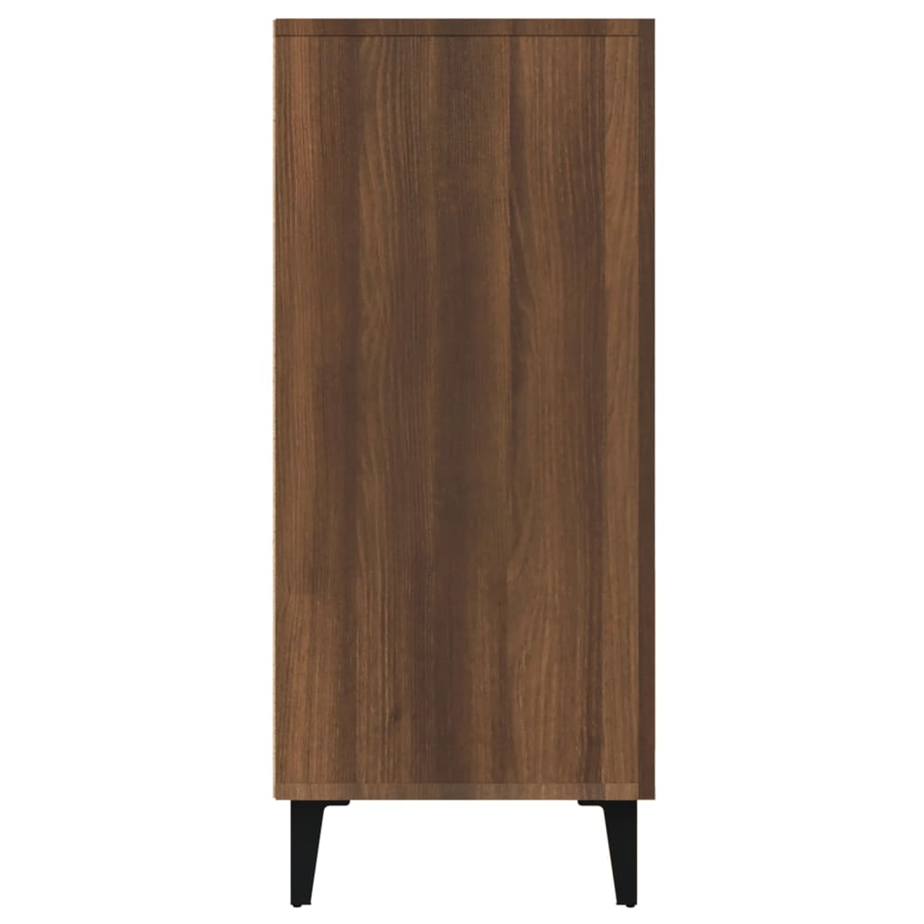 Buffet chêne marron 90x34x80 cm bois d'ingénierie