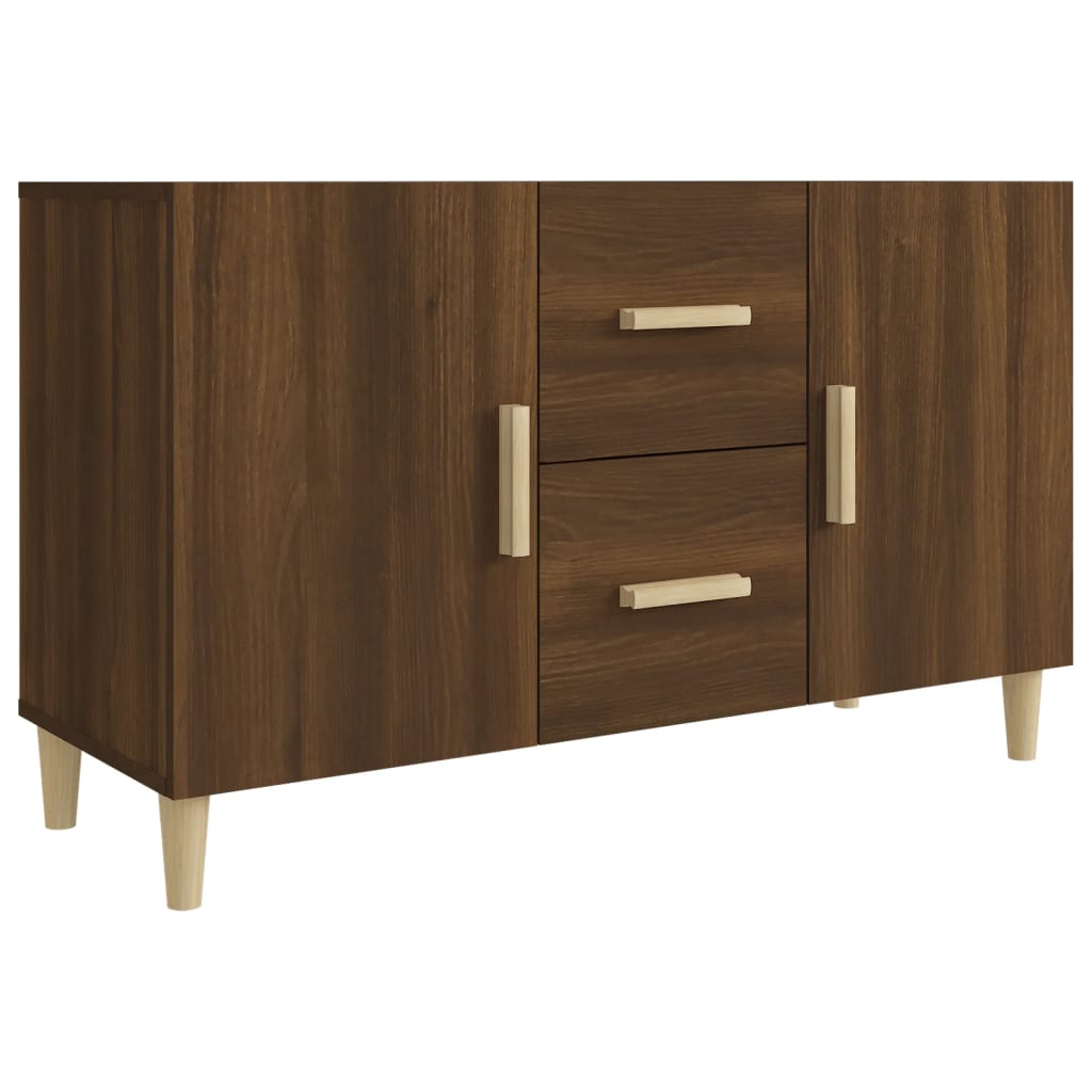 Buffet chêne marron 100x36x60 cm bois d'ingénierie