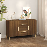 Buffet chêne marron 100x36x60 cm bois d'ingénierie