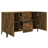 Buffet chêne fumé 100x36x60 cm bois d'ingénierie