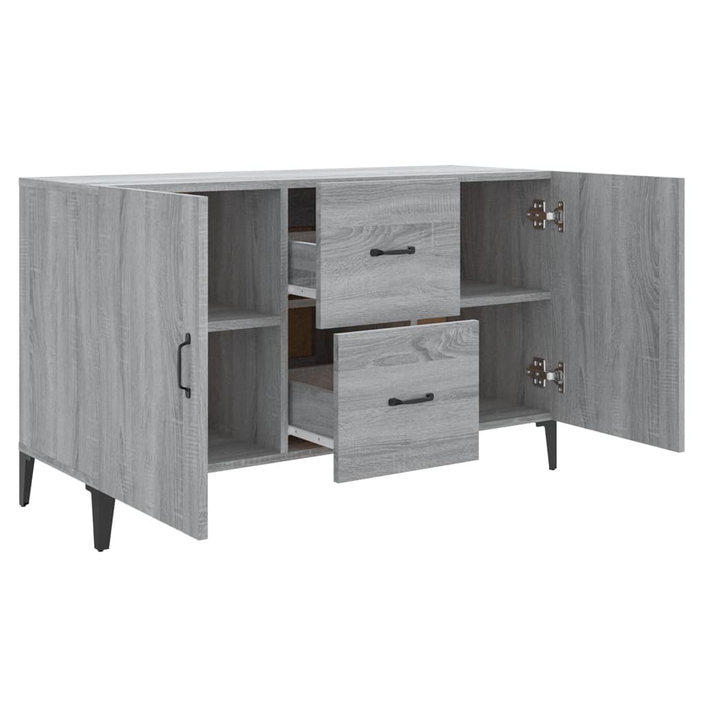 Buffet sonoma gris 100x36x60 cm bois d'ingénierie