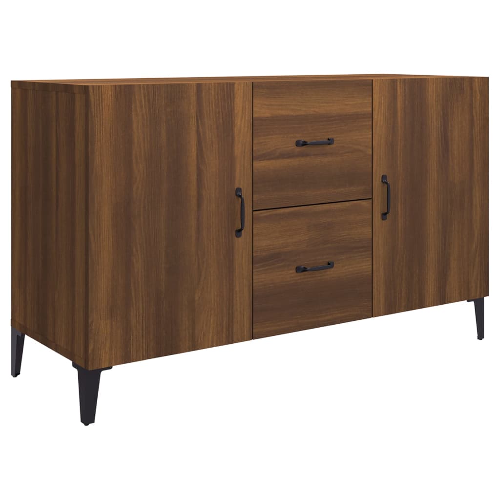 Brown oak sideboard 100x36x60 cm engineered wood