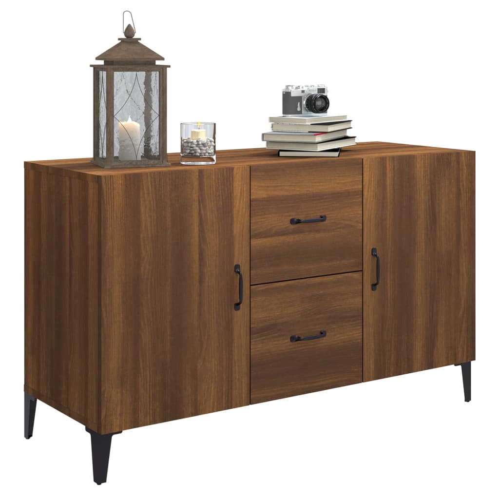 Brown oak sideboard 100x36x60 cm engineered wood