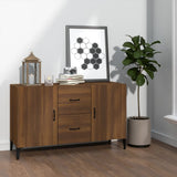 Brown oak sideboard 100x36x60 cm engineered wood