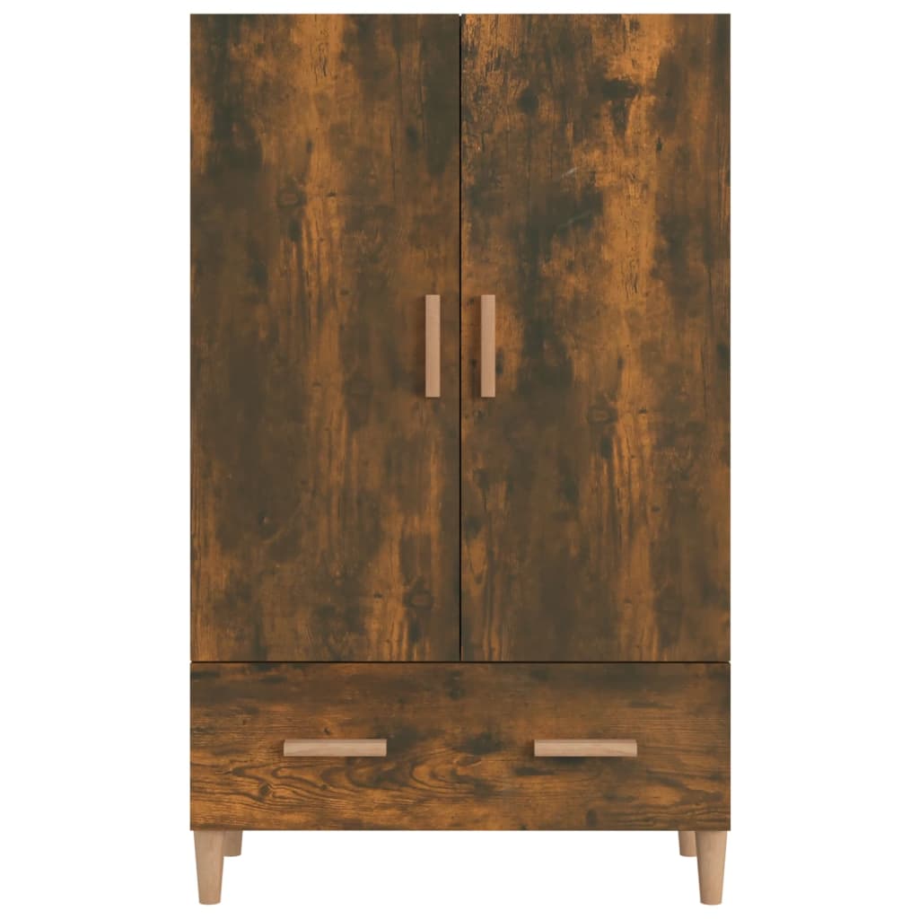 Buffet haut Chêne fumé 70x31x115 cm Bois d'ingénierie