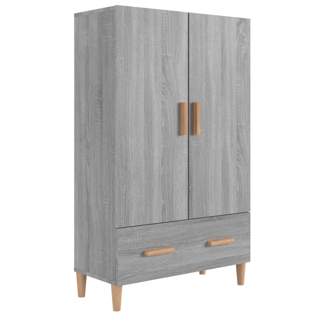 Sonoma graues Sideboard 70x31x115 cm Holzwerkstoff