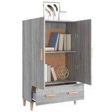 Sonoma graues Sideboard 70x31x115 cm Holzwerkstoff