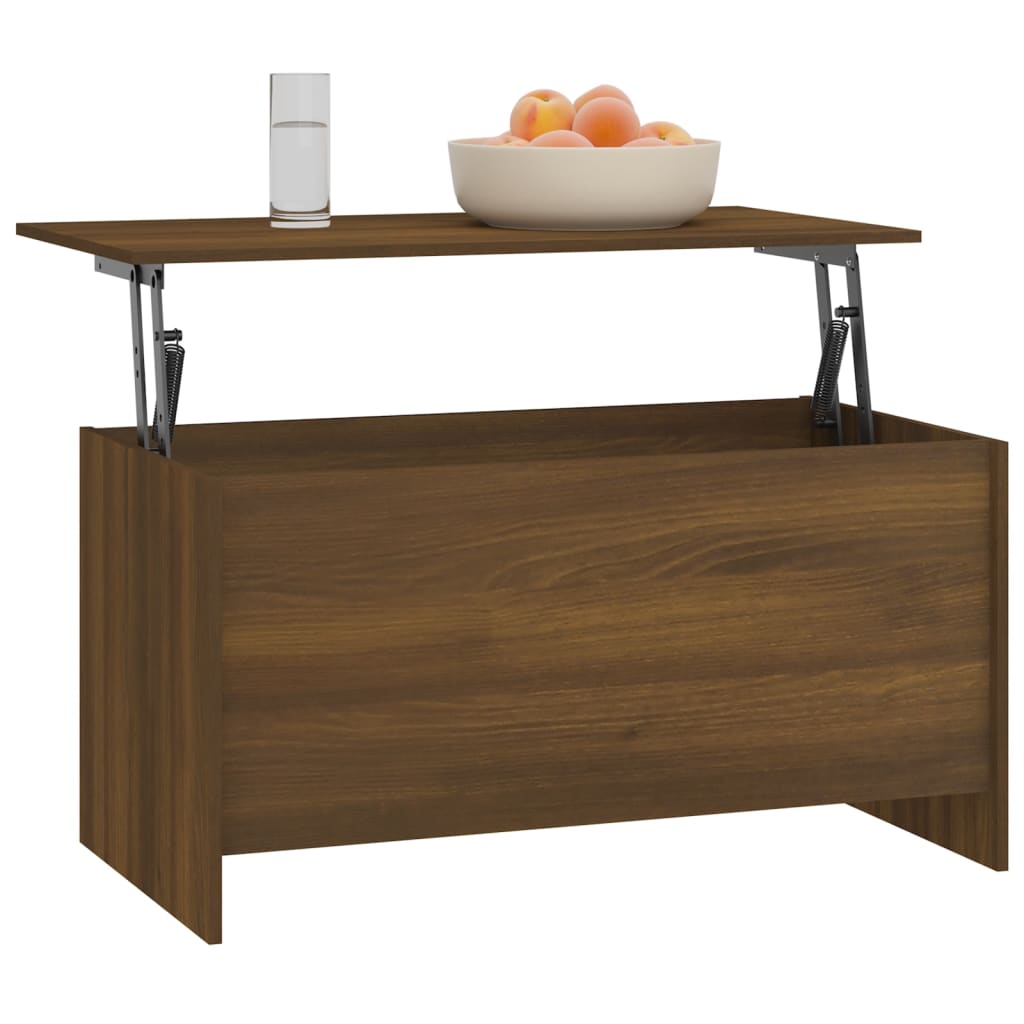 Table basse Chêne marron 102x55,5x52,5 cm Bois d'ingénierie