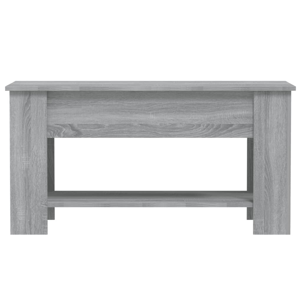 Table basse Sonoma gris 101x49x52 cm Bois d'ingénierie