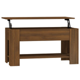 Coffee table Brown oak 101x49x52 cm Engineered wood