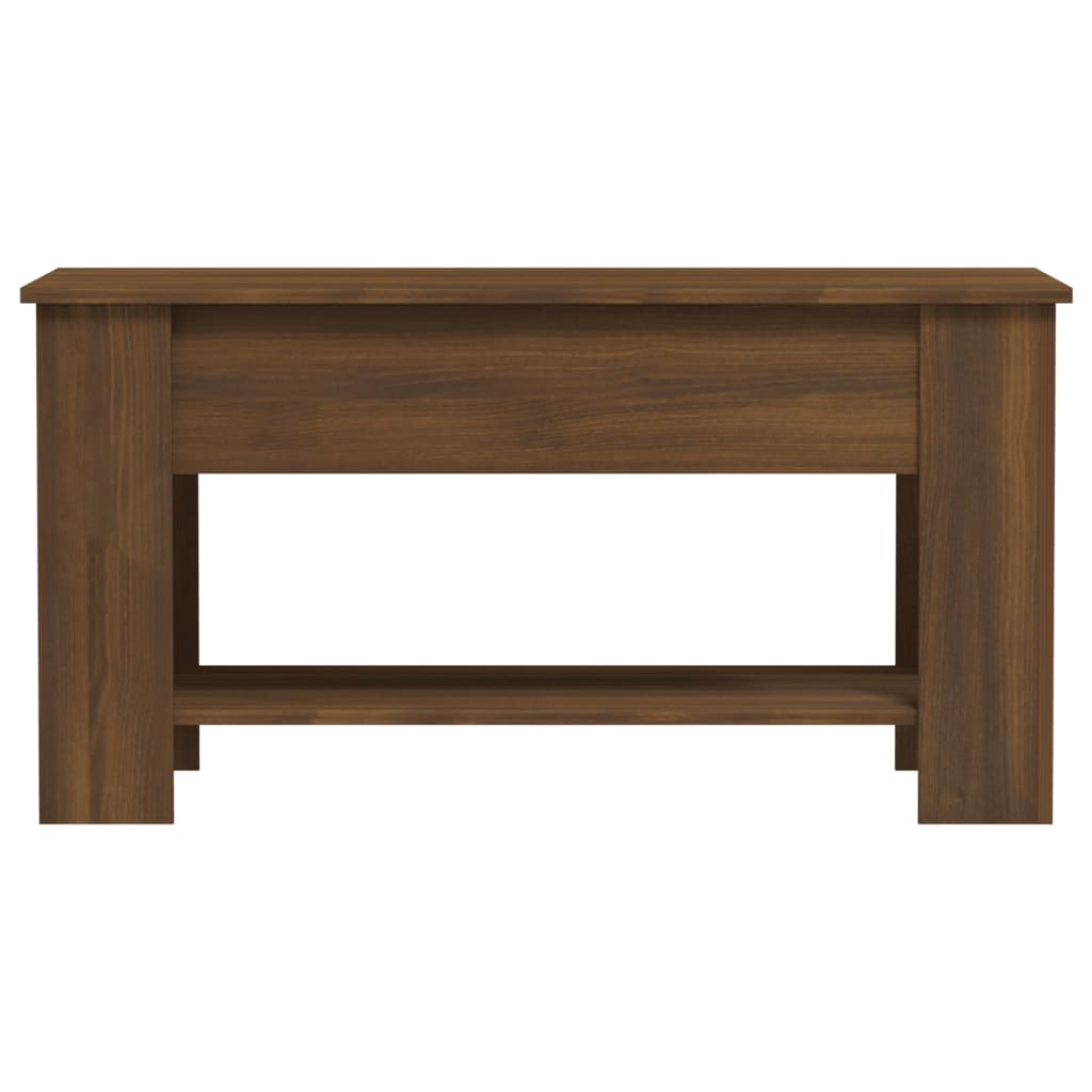 Coffee table Brown oak 101x49x52 cm Engineered wood