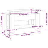 Coffee table Brown oak 101x49x52 cm Engineered wood