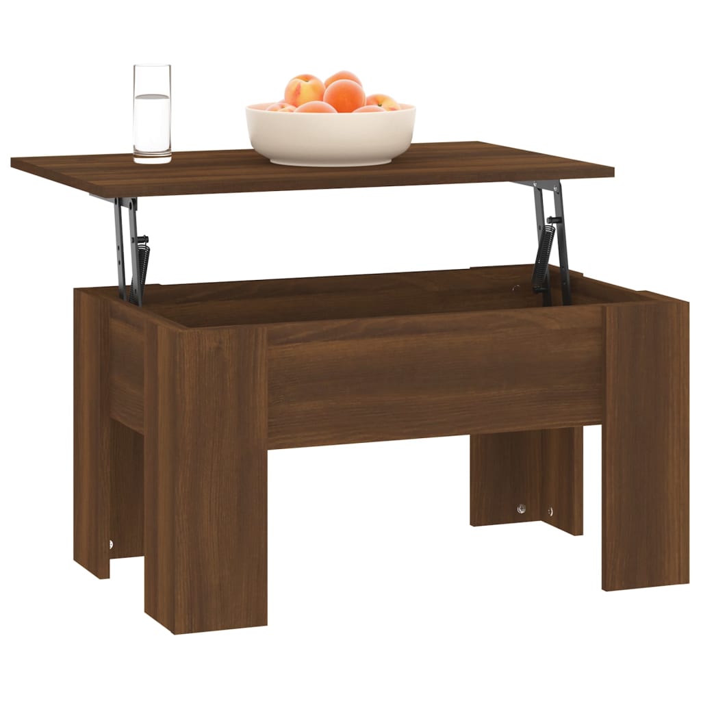 Table basse Chêne marron 79x49x41 cm Bois d'ingénierie