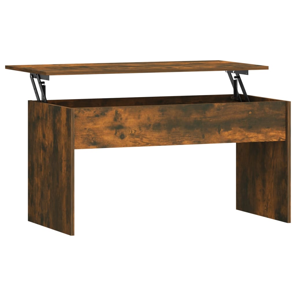 Table basse Chêne fumé 102x50,5x52,5 cm Bois d'ingénierie