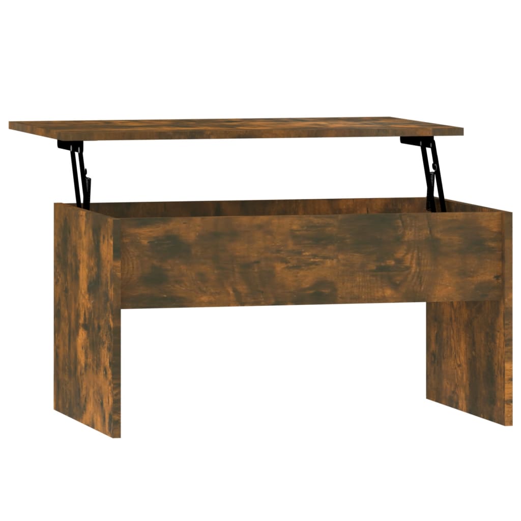 Table basse Chêne fumé 80x50,5x41,5 cm Bois d'ingénierie