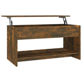 Table basse Chêne fumé 102x50x52,5 cm Bois d'ingénierie