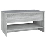 Sonoma grauer Couchtisch 80x50x40 cm Holzwerkstoff