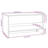 Sonoma grauer Couchtisch 80x50x40 cm Holzwerkstoff