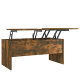 Table basse Chêne fumé 102x50,5x46,5 cm Bois d'ingénierie