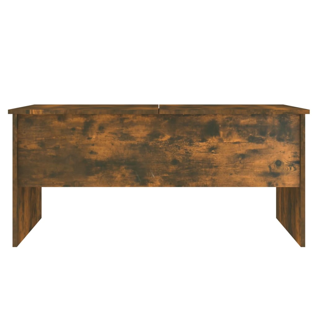 Table basse Chêne fumé 102x50,5x46,5 cm Bois d'ingénierie