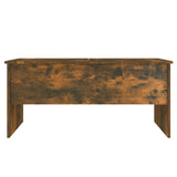 Table basse Chêne fumé 102x50,5x46,5 cm Bois d'ingénierie