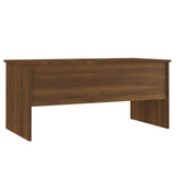 Table basse Chêne marron 102x50,5x46,5 cm Bois d'ingénierie