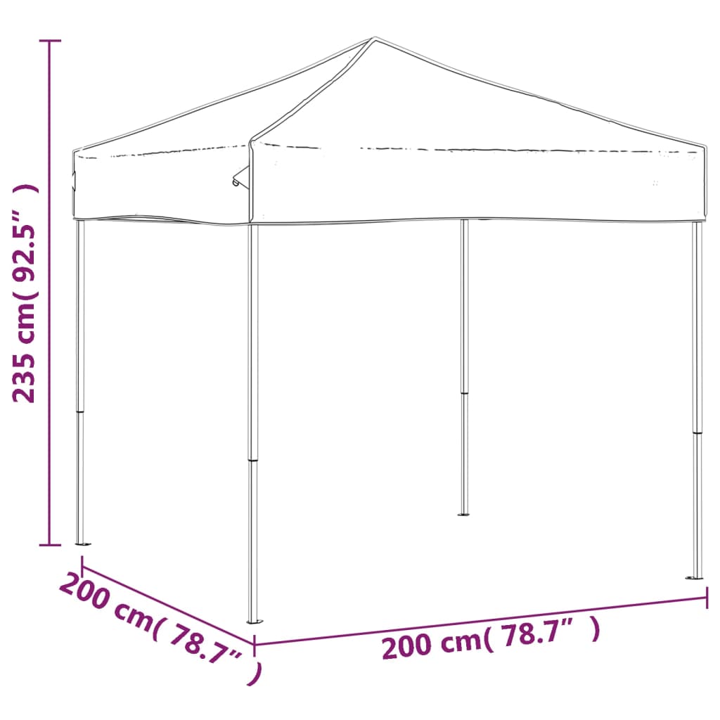 Tente de réception pliable Bleu 2x2 m