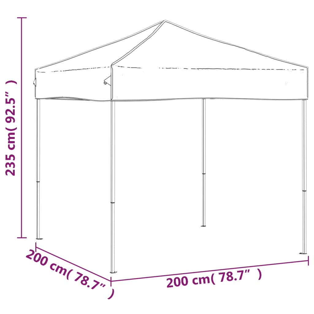 Faltbares Partyzelt Creme 2x2 m