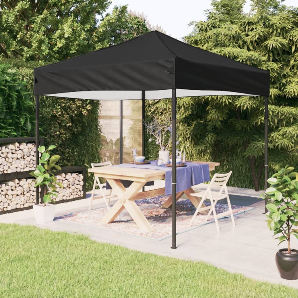 Tente de réception pliable Noir 2x2 m