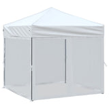 Tente de réception pliable avec parois Blanc 2x2 m