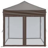 Tente de réception pliable avec parois Taupe 2x2 m