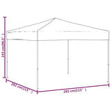 Tente de réception pliable Blanc 3x3 m