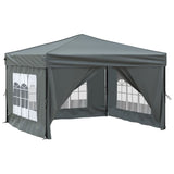 Tente de réception pliable avec parois Anthracite 3x3 m