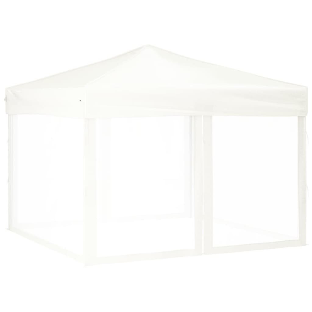 Tente de réception pliable avec parois Blanc 3x3 m