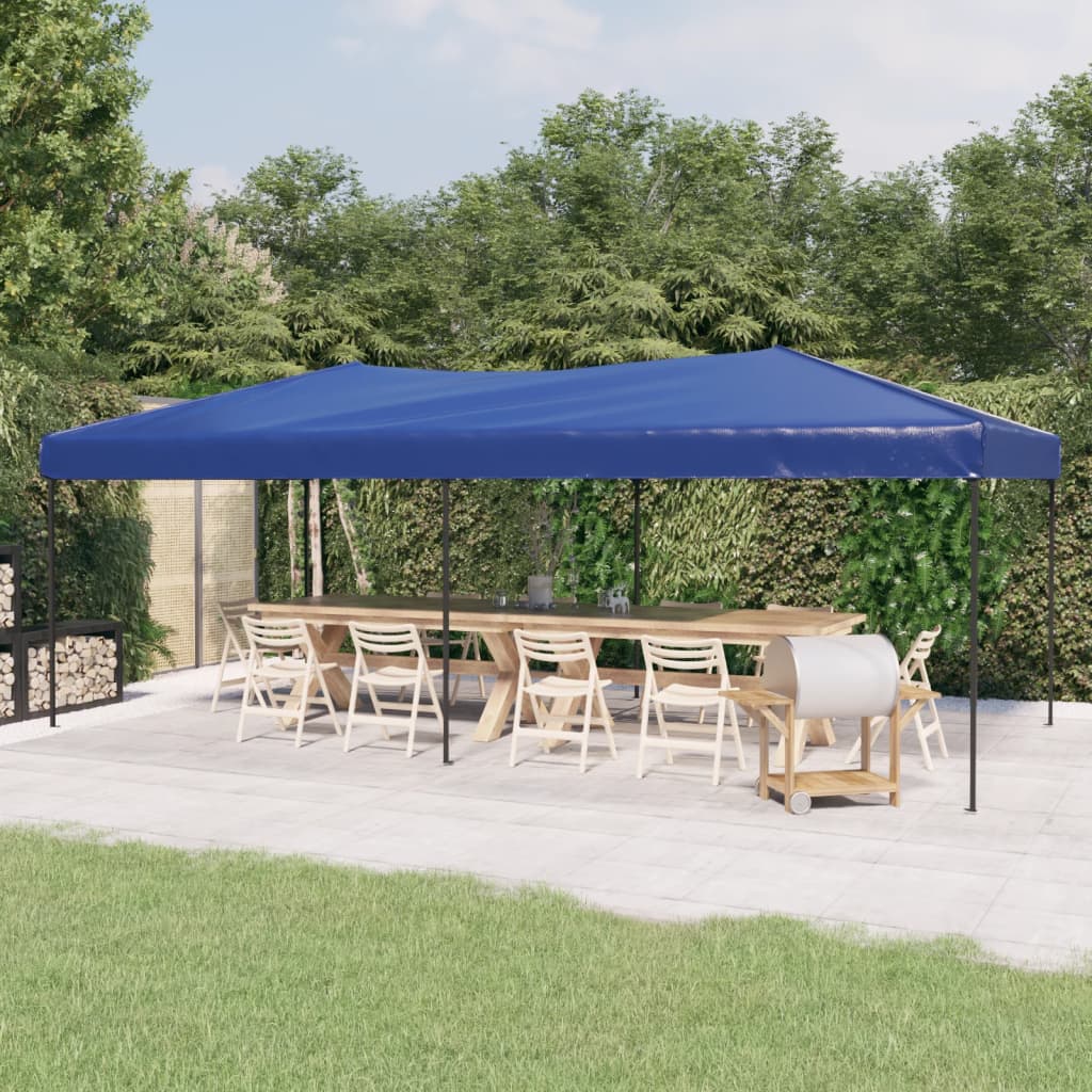 Tente de réception pliable Bleu 3x6 m