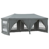 Tente de réception pliable avec parois Anthracite 3x6 m