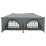 Tente de réception pliable avec parois Anthracite 3x6 m