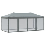 Tente de réception pliable avec parois Anthracite 3x6 m